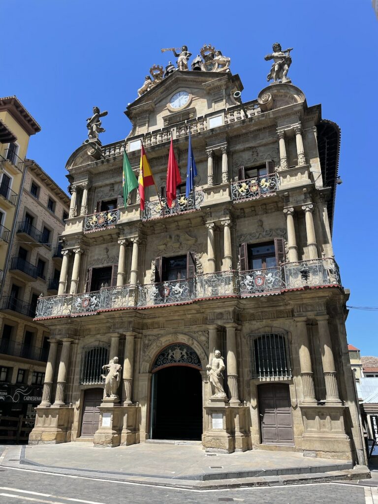 Sunlit Building of Ayuntamiento de Pamplona